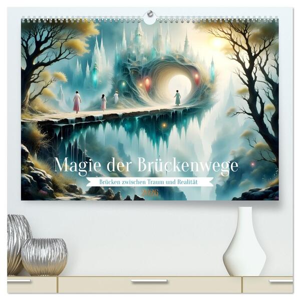 Magie der Brückenwege - Brücken zwischen Traum und Realität (hochwertiger Premium Wandkalender 2026 DIN A2 quer) Kunstdruck in Hochglanz