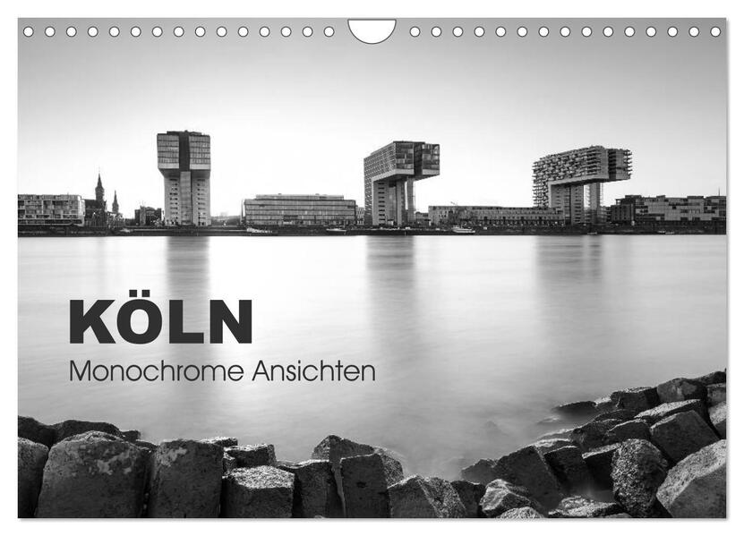 Köln - monochrome Ansichten (Wandkalender 2026 DIN A4 quer) CALVENDO Monatskalender