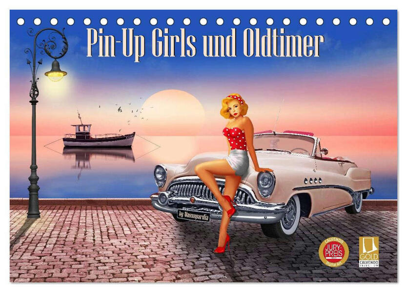 Pin-Up Girls und Oldtimer by Mausopardia (Tischkalender 2026 DIN A5 quer) CALVENDO Monatskalender