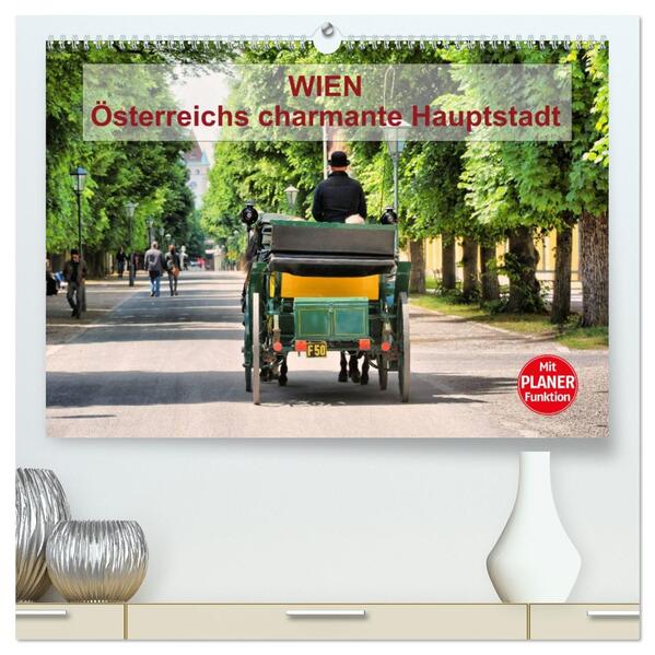 Wien - Österreichs charmante Hauptstadt (hochwertiger Premium Wandkalender 2026 DIN A2 quer) Kunstdruck in Hochglanz