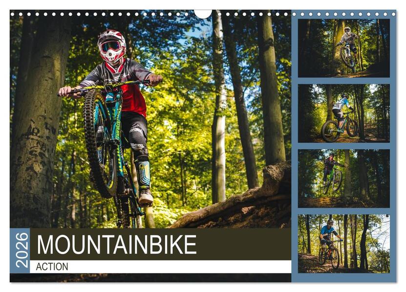 Mountainbike Action (Wandkalender 2026 DIN A3 quer) CALVENDO Monatskalender
