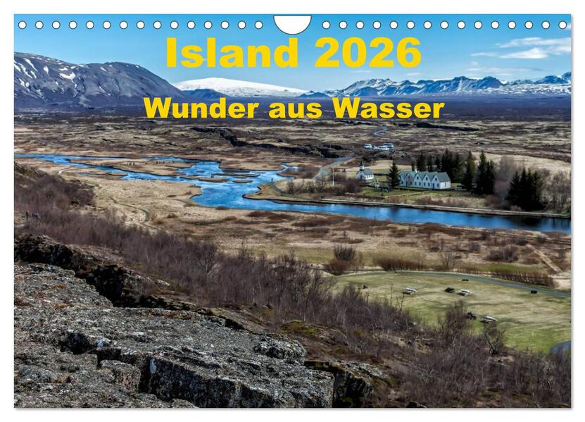 Island - Wunder aus Wasser (Wandkalender 2026 DIN A4 quer) CALVENDO Monatskalender