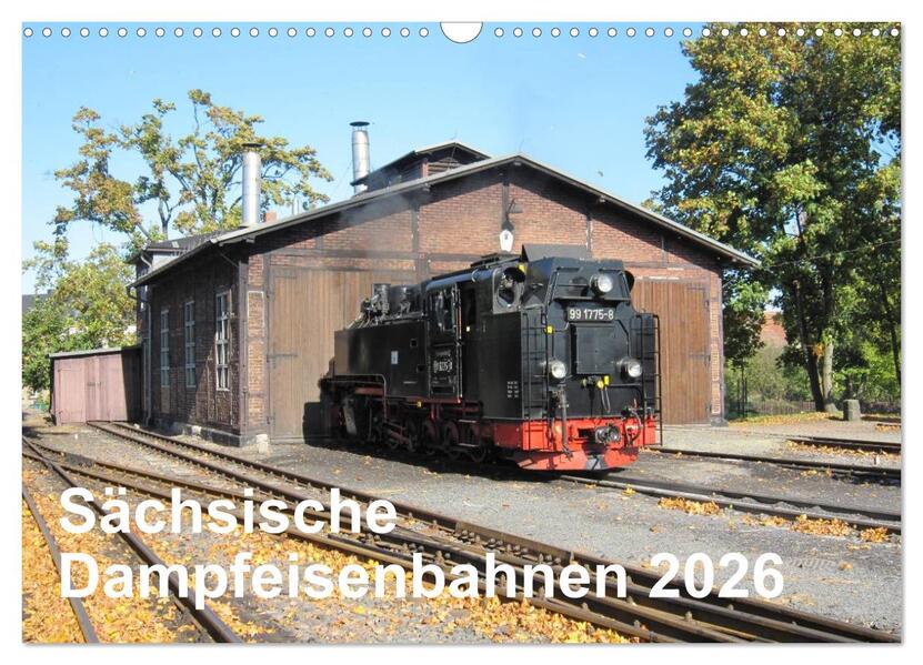 Sächsische Dampfeisenbahnen 2026 (Wandkalender 2026 DIN A3 quer) CALVENDO Monatskalender