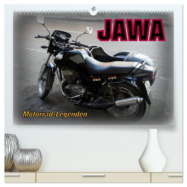 Motorrad-Legenden: JAWA (hochwertiger Premium Wandkalender 2026 DIN A2 quer) Kunstdruck in Hochglanz