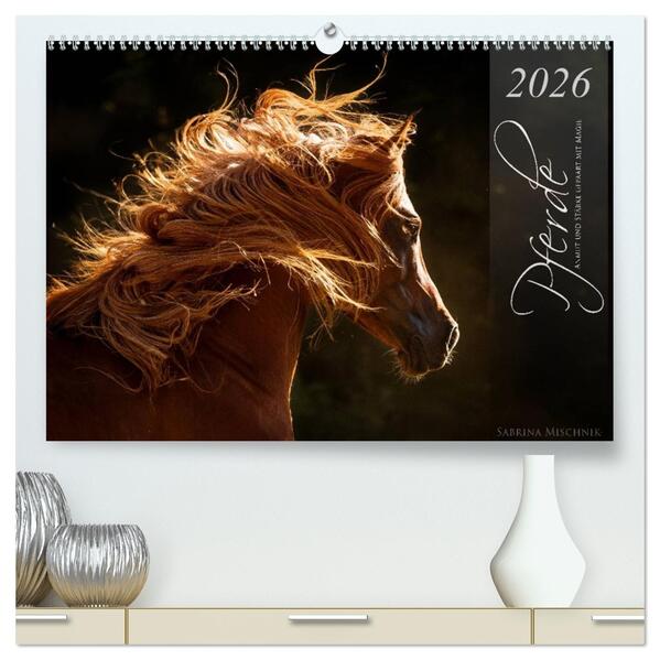 Pferde - Anmut und Stärke gepaart mit Magie (hochwertiger Premium Wandkalender 2026 DIN A2 quer) Kunstdruck in Hochglanz