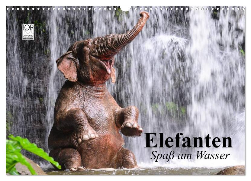 Elefanten. Spaß am Wasser (Wandkalender 2026 DIN A3 quer) CALVENDO Monatskalender