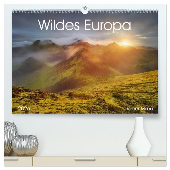 Wildes Europa 2026 (hochwertiger Premium Wandkalender 2026 DIN A2 quer) Kunstdruck in Hochglanz