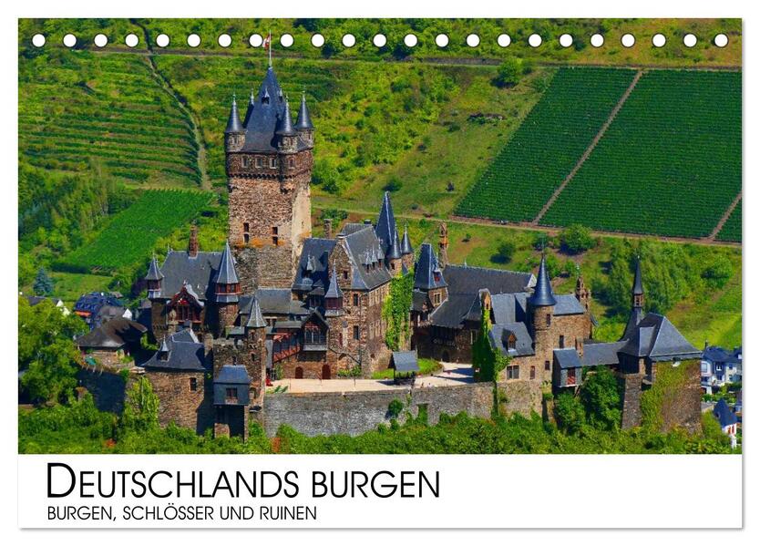 Deutschlands Burgen - Burgen Schlösser und Ruinen (Tischkalender 2026 DIN A5 quer) CALVENDO Monatskalender