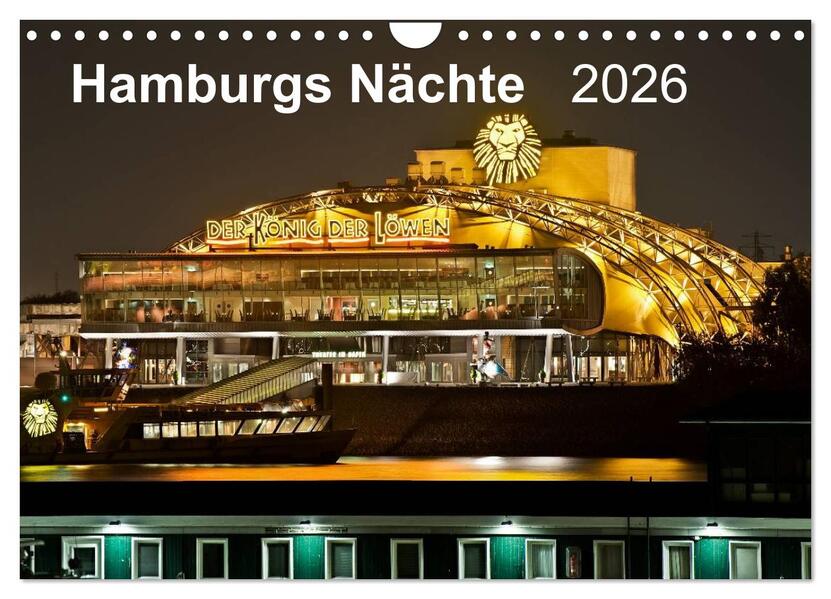 Hamburgs Nächte (Wandkalender 2026 DIN A4 quer) CALVENDO Monatskalender