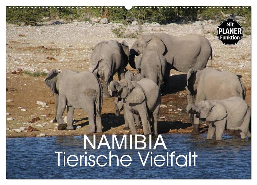 Namibia - Tierische Vielfalt (Planer) (Wandkalender 2026 DIN A2 quer) CALVENDO Monatskalender