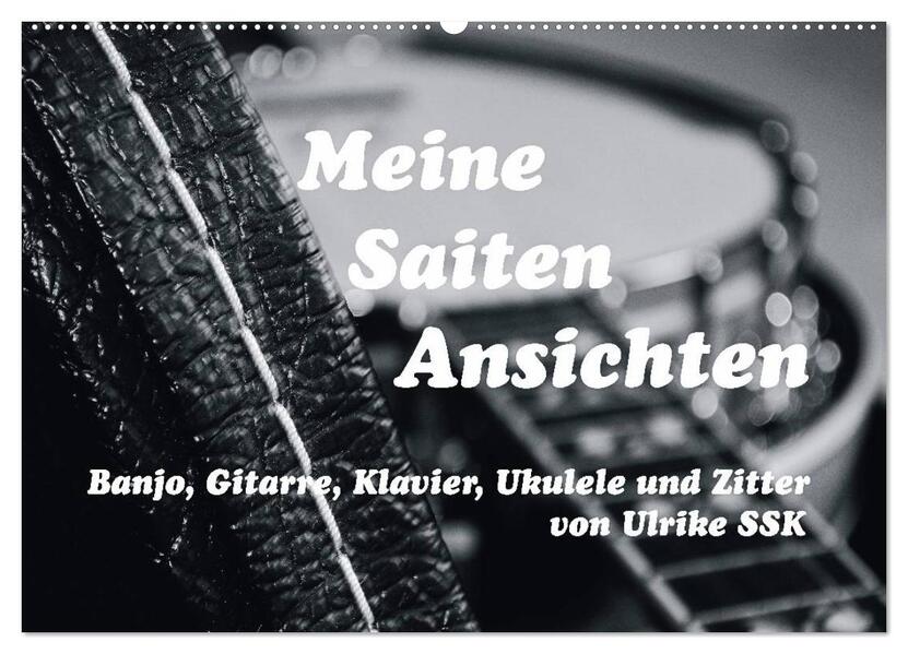 Meine Saiten Ansichten - Banjo Gitarre Klavier Ukulele und Zitter von Ulrike SSK (Wandkalender 2026 DIN A2 quer) CALVENDO Monatskalender