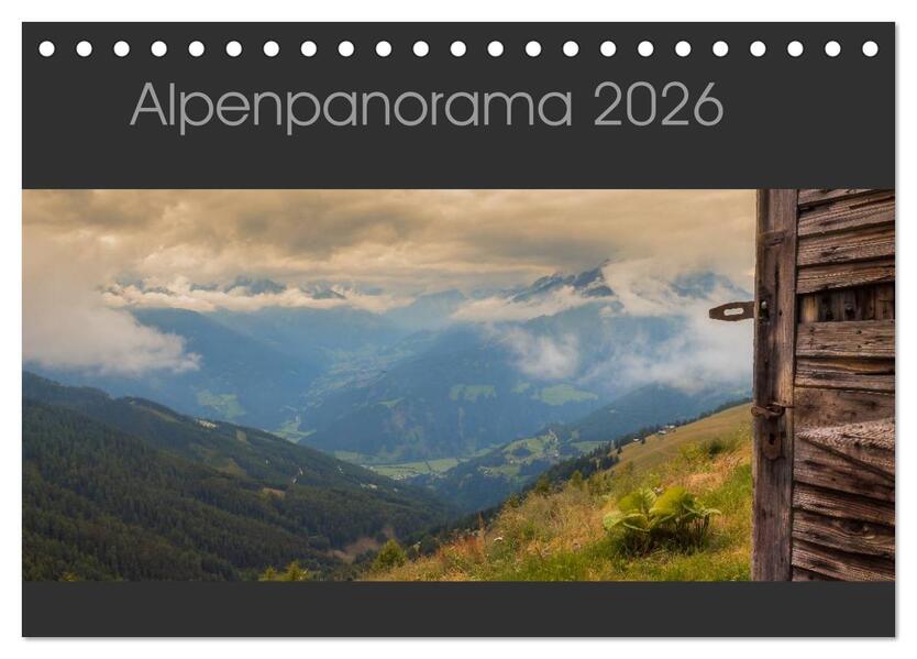 Alpenpanorama 2026 (Tischkalender 2026 DIN A5 quer) CALVENDO Monatskalender