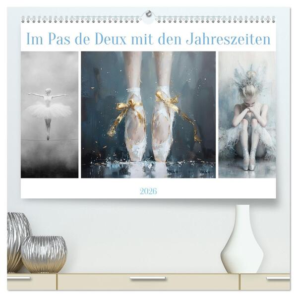 Im Pas de Deux mit der Stille (hochwertiger Premium Wandkalender 2026 DIN A2 quer) Kunstdruck in Hochglanz
