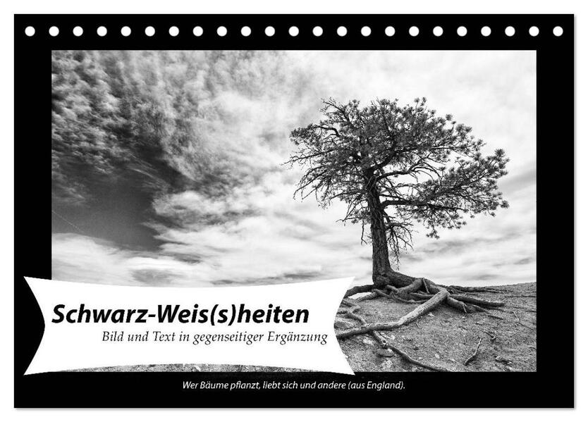 Schwarz-Weis(s)heiten (Tischkalender 2026 DIN A5 quer) CALVENDO Monatskalender
