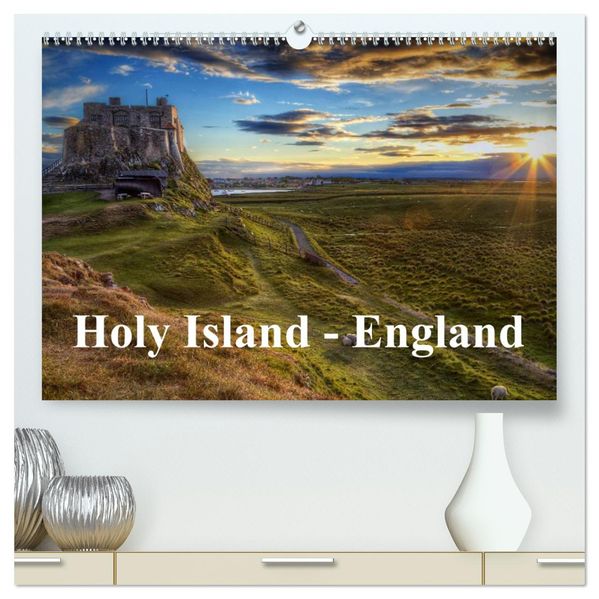 Holy Island - England (hochwertiger Premium Wandkalender 2026 DIN A2 quer) Kunstdruck in Hochglanz