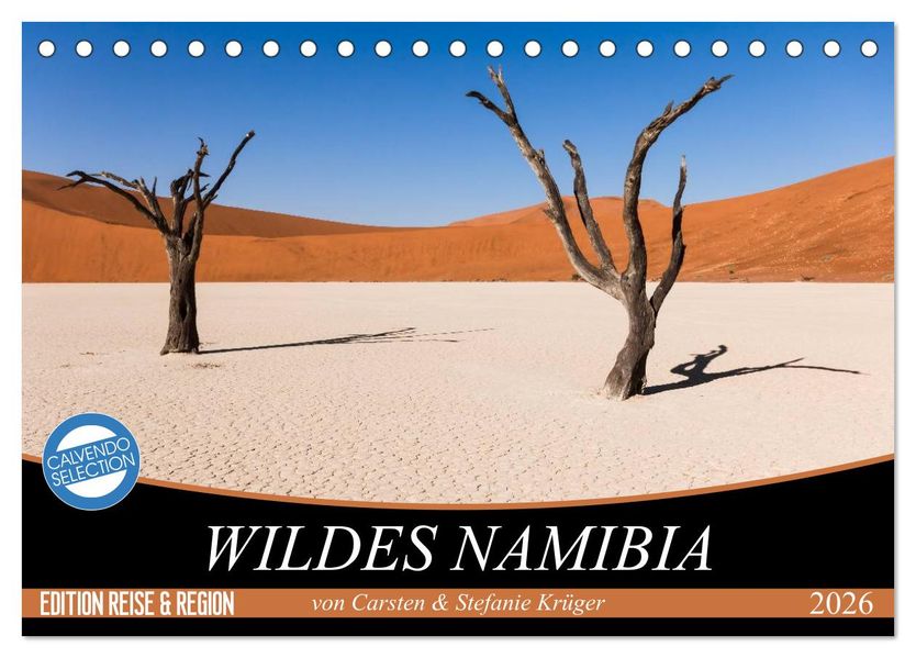 Wildes Namibia (Tischkalender 2026 DIN A5 quer) CALVENDO Monatskalender
