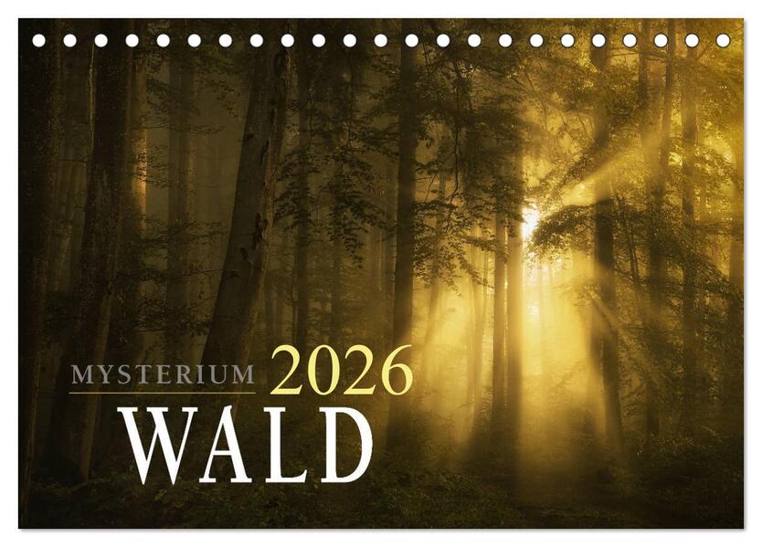 Mysterium Wald (Tischkalender 2026 DIN A5 quer) CALVENDO Monatskalender