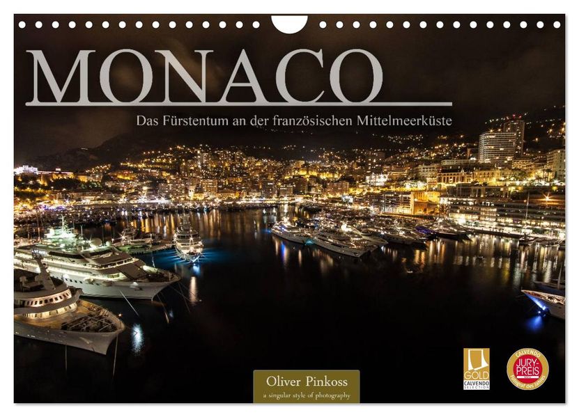 Monaco - Das Fürstentum an der französischen Mittelmeerküste (Wandkalender 2026 DIN A4 quer) CALVENDO Monatskalender