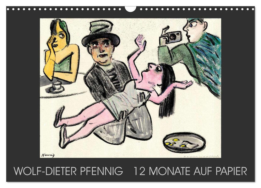 Wolf-Dieter Pfenning - 12 Monate auf Papier (Wandkalender 2026 DIN A3 quer) CALVENDO Monatskalender