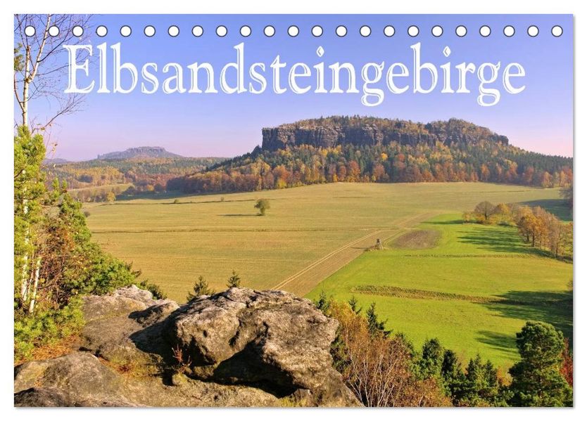 Elbsandsteingebirge (Tischkalender 2026 DIN A5 quer) CALVENDO Monatskalender