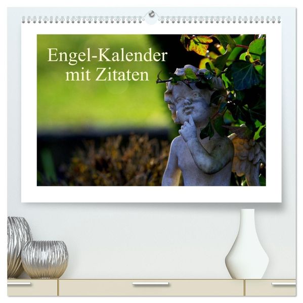 Engel-Kalender mit Zitaten / CH-Version (hochwertiger Premium Wandkalender 2026 DIN A2 quer) Kunstdruck in Hochglanz
