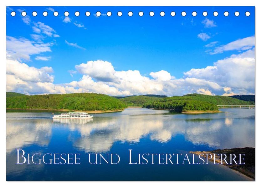 Biggesee und Listertalsperre (Tischkalender 2026 DIN A5 quer) CALVENDO Monatskalender
