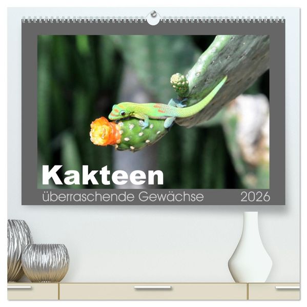 Kakteen - überraschende Gewächse (hochwertiger Premium Wandkalender 2026 DIN A2 quer) Kunstdruck in Hochglanz