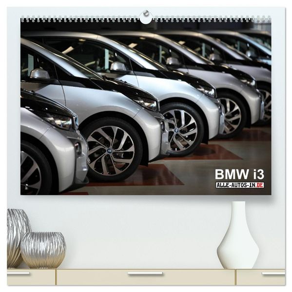 BMW i3 (hochwertiger Premium Wandkalender 2026 DIN A2 quer) Kunstdruck in Hochglanz