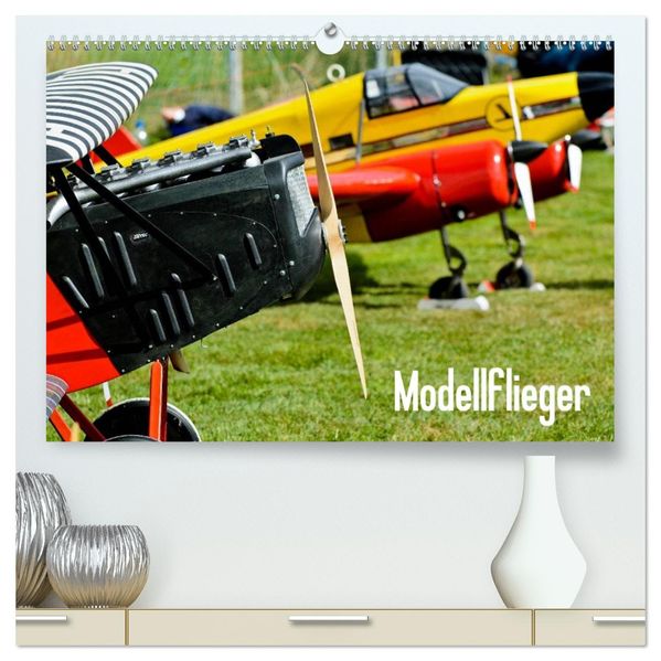 Modellflieger (hochwertiger Premium Wandkalender 2026 DIN A2 quer) Kunstdruck in Hochglanz