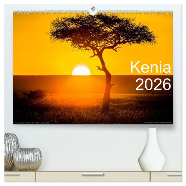 Kenia 2026 (hochwertiger Premium Wandkalender 2026 DIN A2 quer) Kunstdruck in Hochglanz
