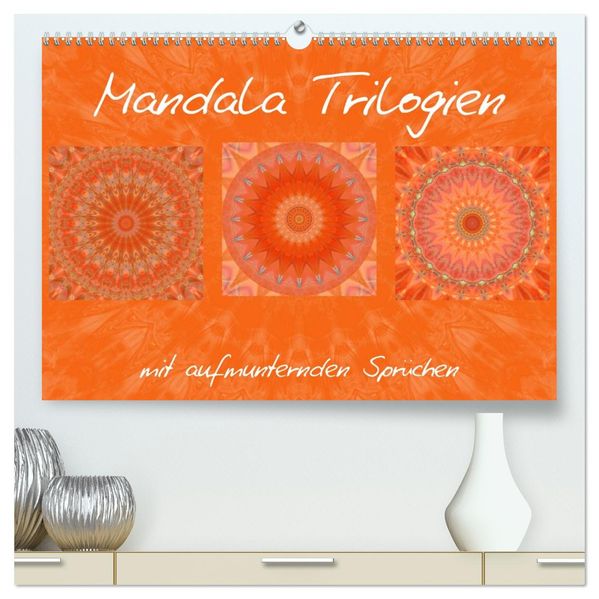 Mandala Trilogien (hochwertiger Premium Wandkalender 2026 DIN A2 quer) Kunstdruck in Hochglanz