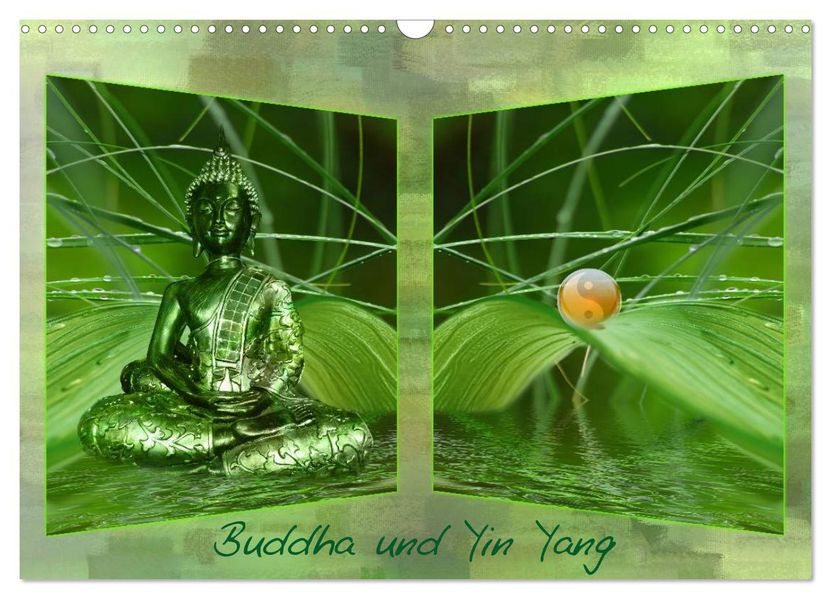 Buddha und Yin Yang (Wandkalender 2026 DIN A3 quer) CALVENDO Monatskalender