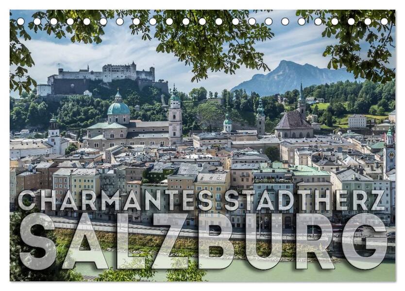 Charmantes Stadtherz SALZBURG (Tischkalender 2026 DIN A5 quer) CALVENDO Monatskalender