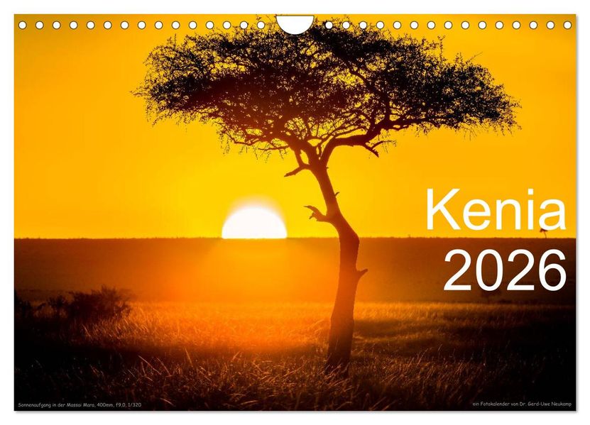 Kenia 2026 (Wandkalender 2026 DIN A4 quer) CALVENDO Monatskalender