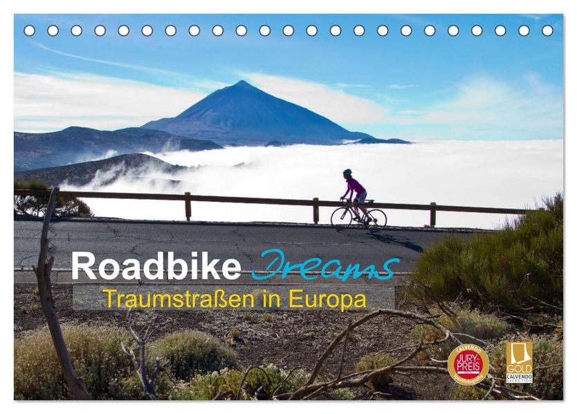 Roadbike Dreams. Traumstraßen in Europa (Tischkalender 2026 DIN A5 quer) CALVENDO Monatskalender