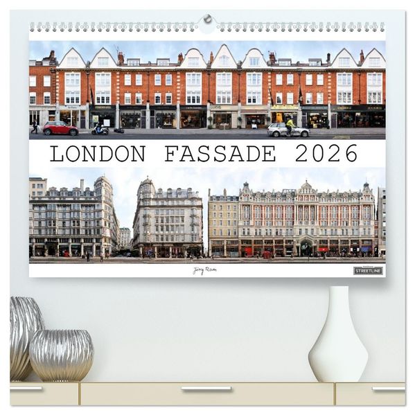 London Fassade 2026 (hochwertiger Premium Wandkalender 2026 DIN A2 quer) Kunstdruck in Hochglanz