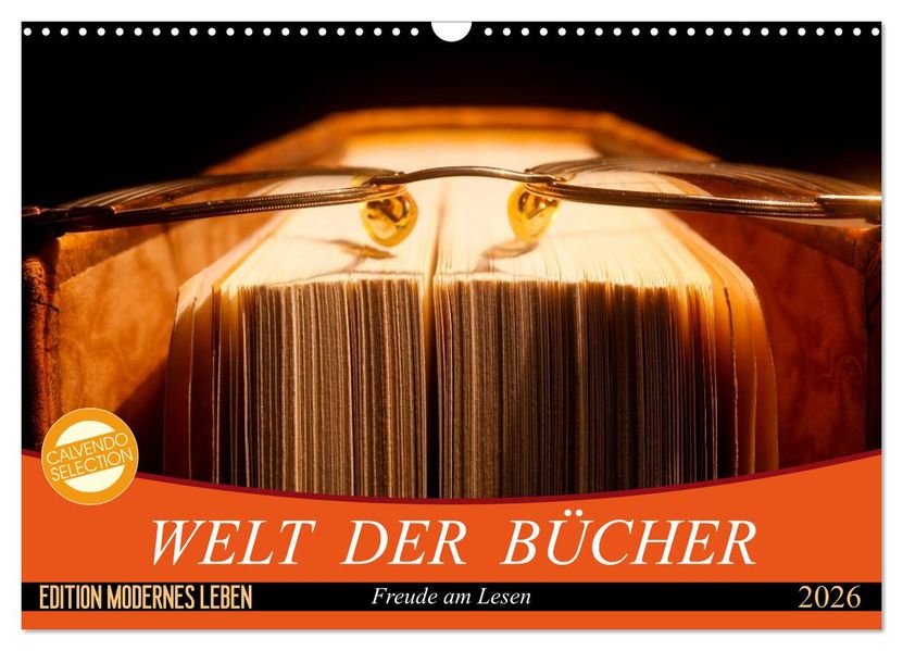 Welt der Bücher (Wandkalender 2026 DIN A3 quer) CALVENDO Monatskalender