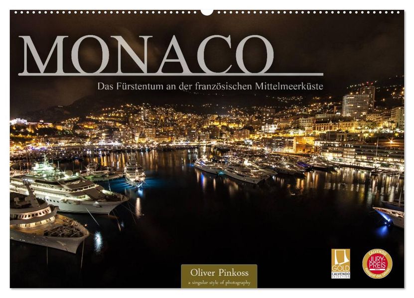 Monaco - Das Fürstentum an der französischen Mittelmeerküste (Wandkalender 2026 DIN A2 quer) CALVENDO Monatskalender