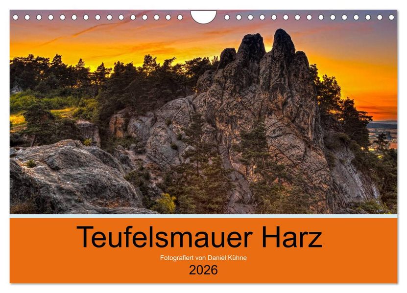 Teufelsmauer Harz (Wandkalender 2026 DIN A4 quer) CALVENDO Monatskalender