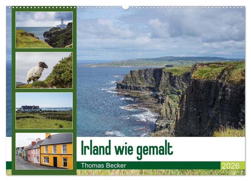 Irland wie gemalt (Wandkalender 2026 DIN A2 quer) CALVENDO Monatskalender