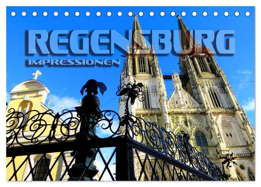 REGENSBURG - Impressionen (Tischkalender 2026 DIN A5 quer) CALVENDO Monatskalender