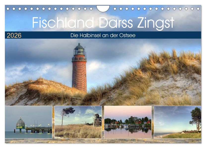 Fischland Darß Zingst - Die Halbinsel an der Ostsee (Wandkalender 2026 DIN A4 quer) CALVENDO Monatskalender