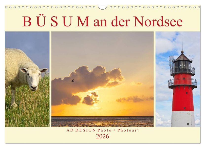 Büsum an der Nordsee (Wandkalender 2026 DIN A3 quer) CALVENDO Monatskalender