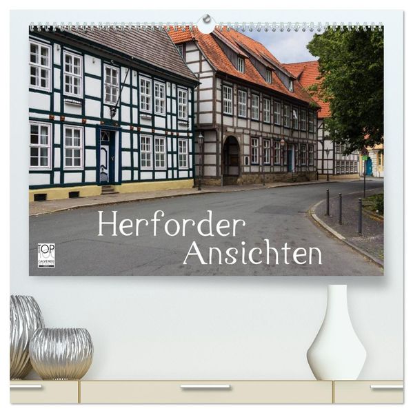 Herforder Ansichten (hochwertiger Premium Wandkalender 2026 DIN A2 quer) Kunstdruck in Hochglanz