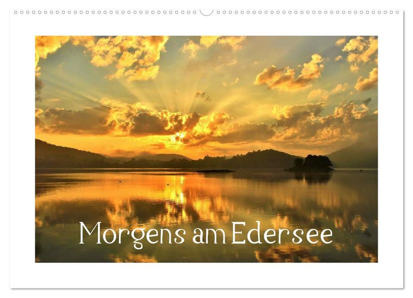 Morgens am Edersee (Wandkalender 2026 DIN A2 quer) CALVENDO Monatskalender