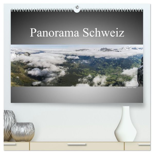 Panorama Schweiz (hochwertiger Premium Wandkalender 2026 DIN A2 quer) Kunstdruck in Hochglanz
