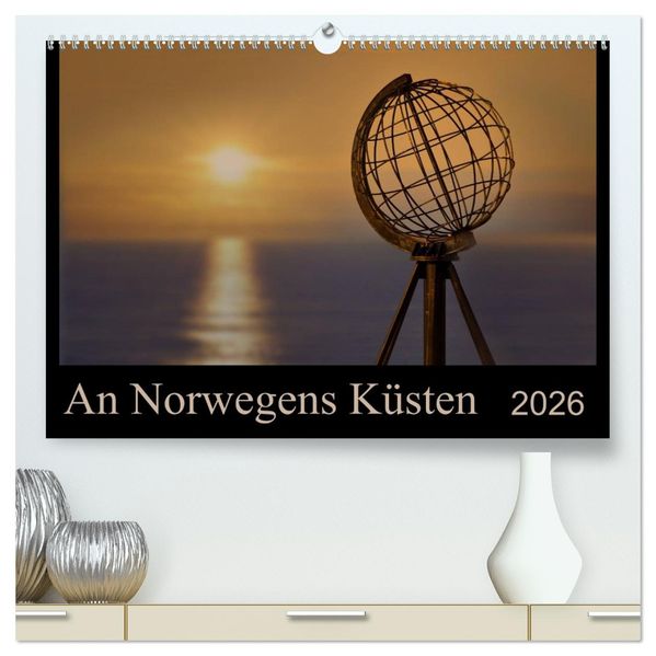 An Norwegens Küsten (hochwertiger Premium Wandkalender 2026 DIN A2 quer) Kunstdruck in Hochglanz