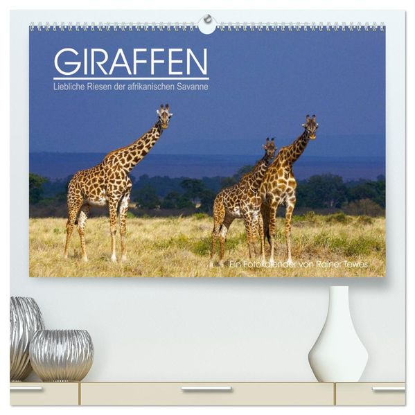GIRAFFEN - Liebliche Riesen der afrikanischen Savanne (hochwertiger Premium Wandkalender 2026 DIN A2 quer) Kunstdruck in Hochglanz