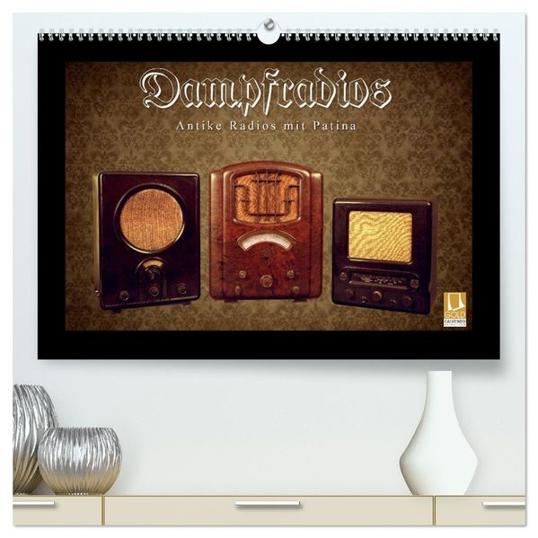 Dampfradios - Antike Radios mit Patina (hochwertiger Premium Wandkalender 2026 DIN A2 quer) Kunstdruck in Hochglanz