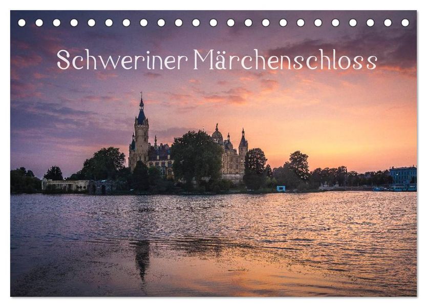 Schweriner Märchenschloss (Tischkalender 2026 DIN A5 quer) CALVENDO Monatskalender